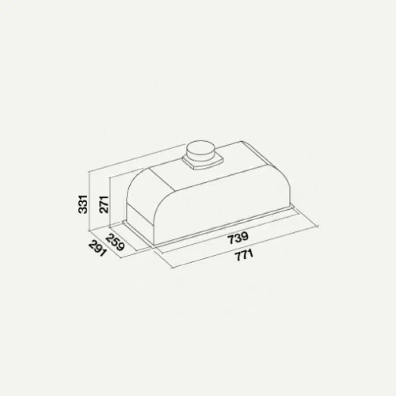 Декоративная вытяжка Falmec Design GRUPPO INCASSO MURANO 70 BLACK GLASS 800 (CGIW70.E10P6#ZZZN491F) - фото 3
