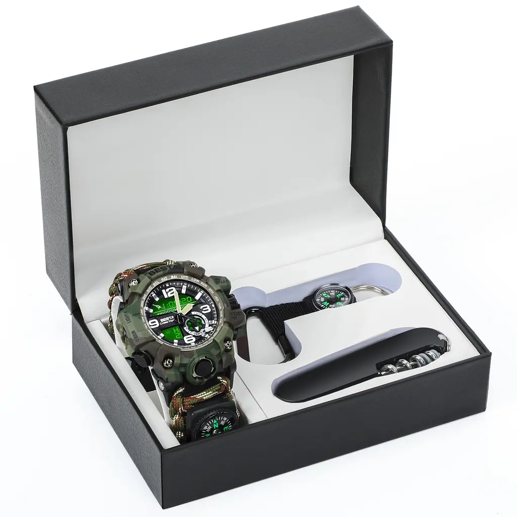 Подарунковий набір BESTA Box Military Set з компасом Темно-зелений (3360)