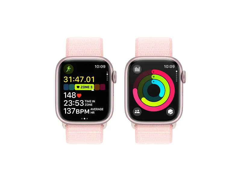 Смарт-годинник Apple Watch Series 9 GPS 41mm Pink Aluminum Case w. Light Pink S. Loop (MR953) - фото 6