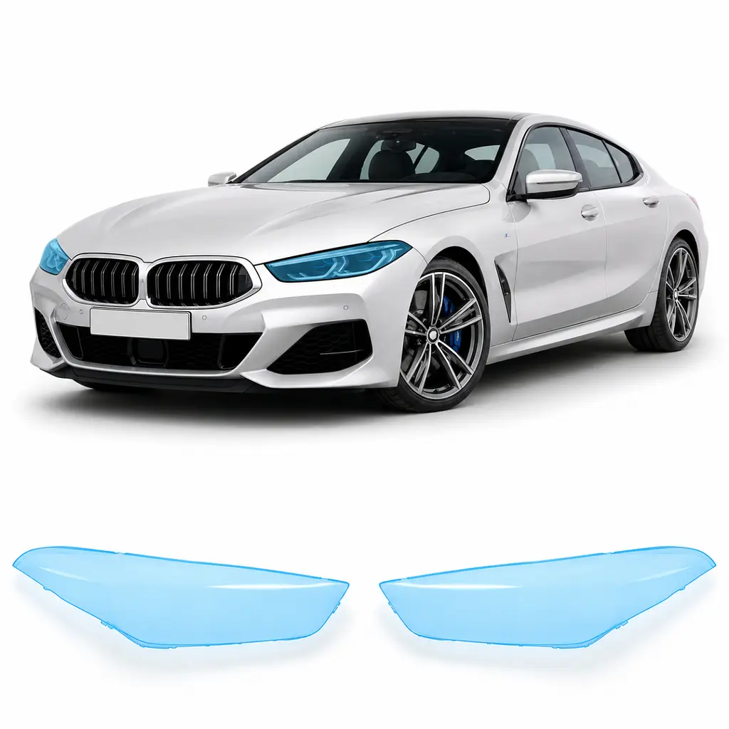 Антигравійна захисна бронеплівка за лекалами для BMW 8 Series G15/G14/G16 facelift 2022- оптика (фари та ПТФ)