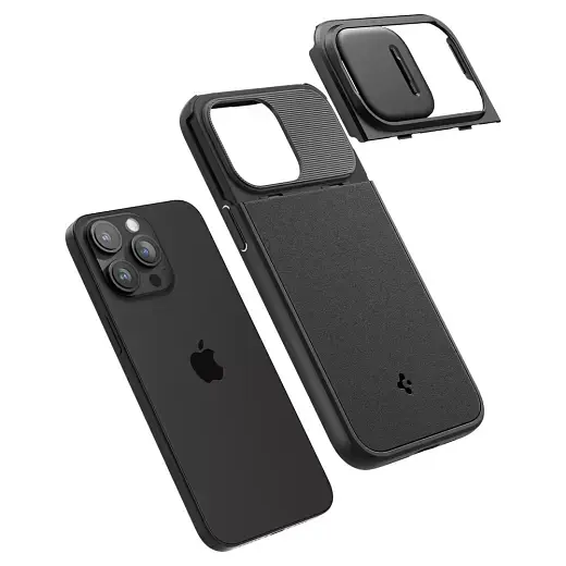 Чохол із захистом камери Spigen Optik Armor (MagFit) Black для iPhone 15 Pro (ACS06738) - фото 5