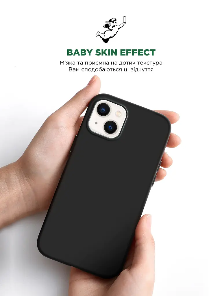 Силиконовый чехол для Apple iPhone 14 Plus, ICON2 Case, черный, противоударный, панель, защита всего корпуса, матовая поверхность Soft Touch, выступает над дисплеем, совместим с защитными стеклами и пленками, с микрофиброй, ArmorStandart (ARM63609) - фото 8