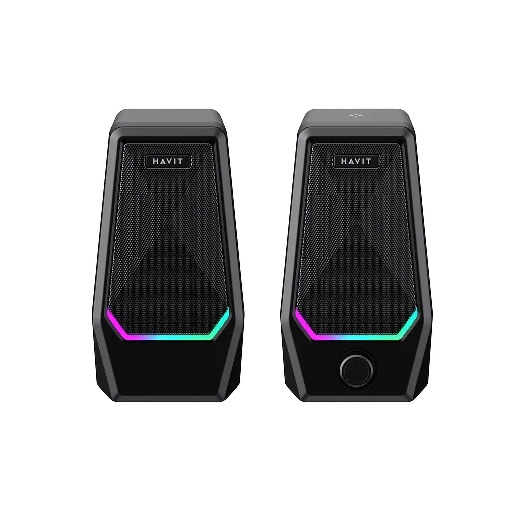 Стерео колонки HAVIT SK768 USB 10W RGB Black HAVIT (28644-000) - фото 3