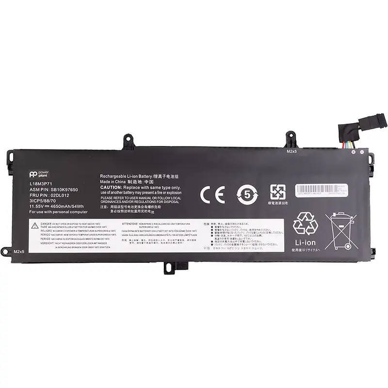 Акумулятор PowerPlant для ноутбуків LENOVO ThinkPad T590 (L18M3P71) 11.55V 4650mAh (NB482818)