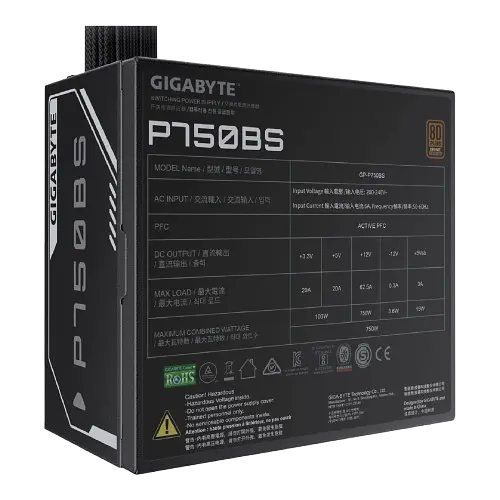 Блок живлення Gigabyte 750W 80+ Bronze (GP-P750BS) - фото 5