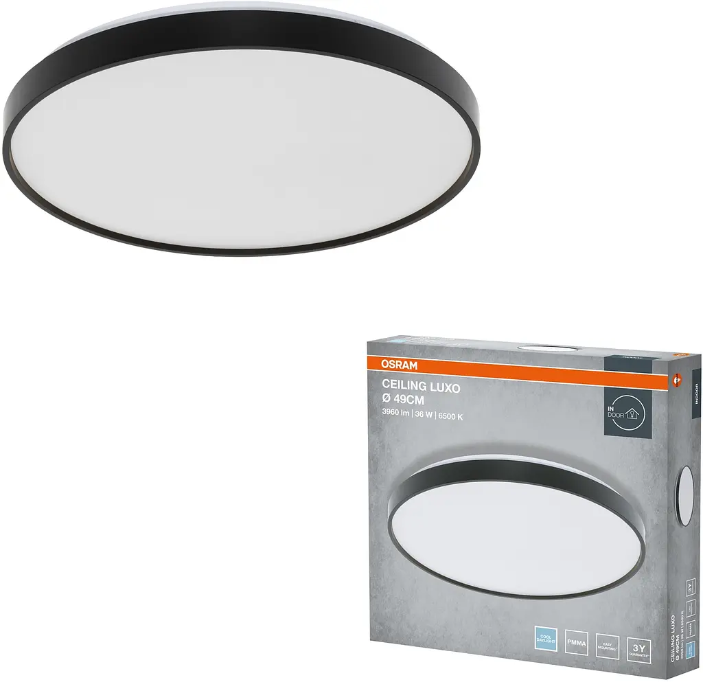 Osram Світильник накладний CEILING LUXO 36Вт 6500К чорний - фото 4