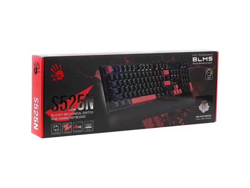 Клавіатура A4Tech Bloody S525N Fire Black (4711421002066) - фото 7