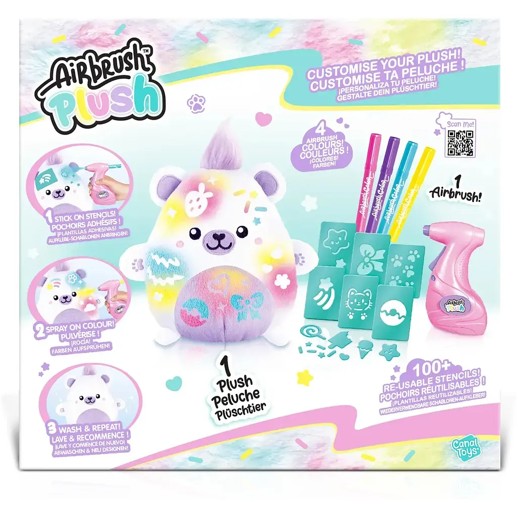 Набір для творчості Canal Toys Airbrush Plush Kawaii Ведмежа (AIR067) - фото 11
