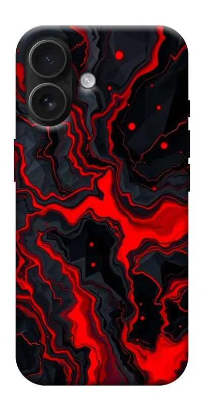 TPU чохол Demsky Black red marble для Apple iPhone 17 (6.3")