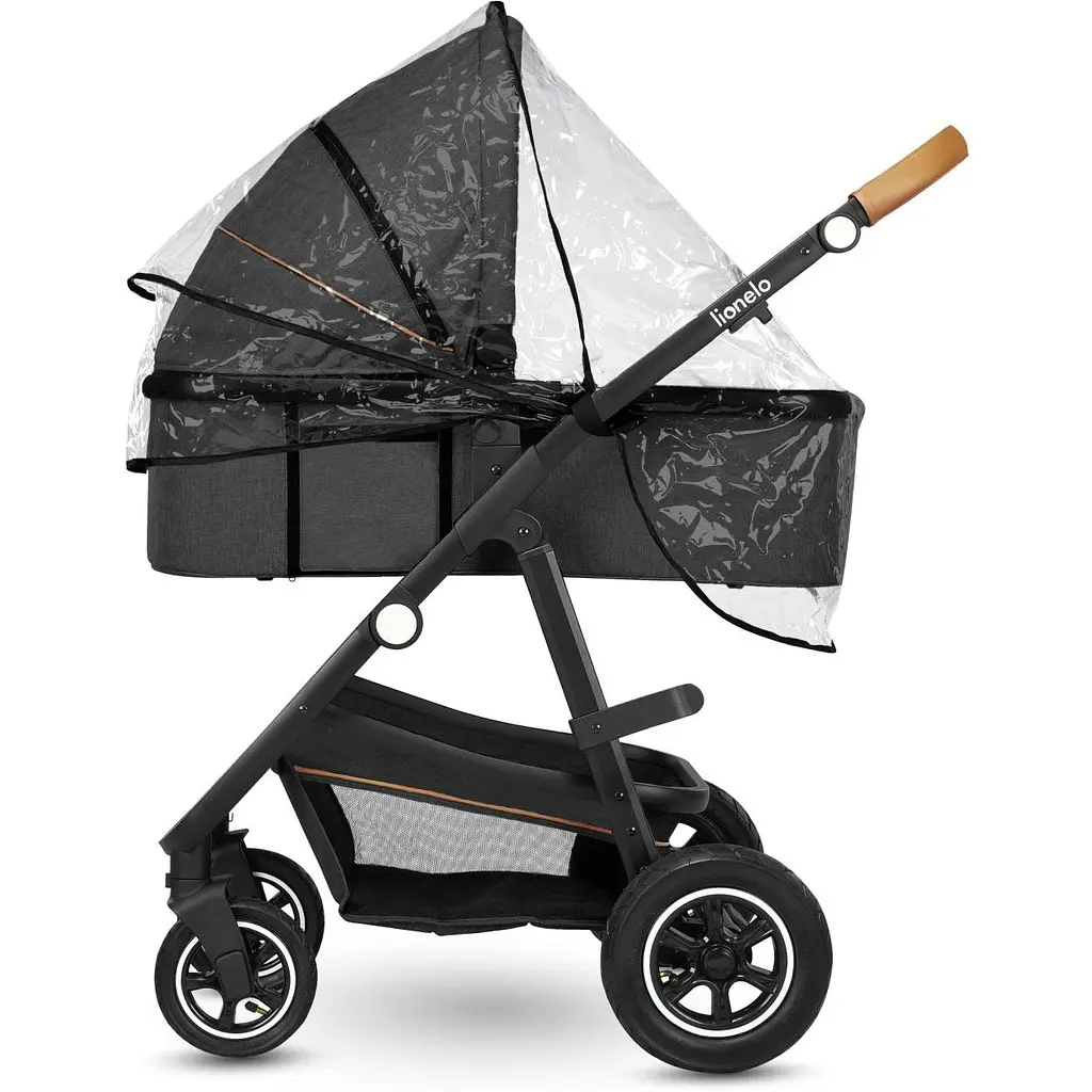 Коляска універсальна 3в1 Lionelo Amber Grey Graphite, графітова (LO-AMBER GREY GRAPHITE (3in1)) - фото 4