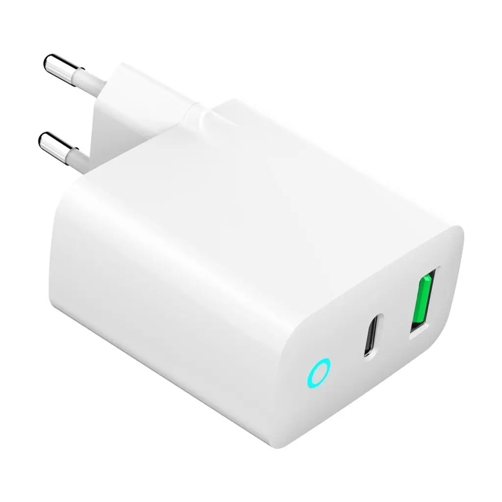 Зарядний пристрій Gembird 1xUSB-A + 1 Type-C (PD20Вт + QC3.0 18Вт) white (TA-UC-PDQC20L-W-01) - фото 4
