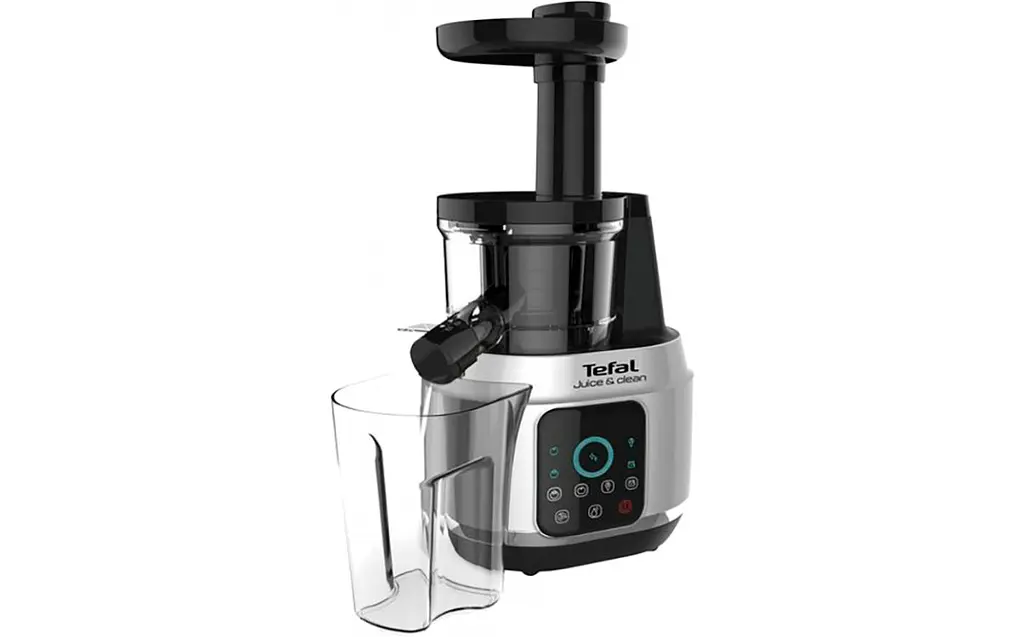 Соковитискач Juice&Clean шнековий 150Вт, чаша-0.8л, жмих-0.8л, пластик, сріблясто-чорний Tefal kuh0014960 - фото 3