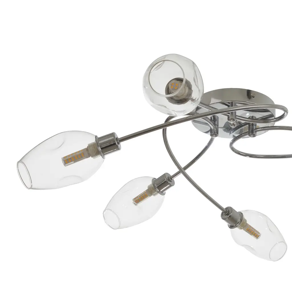 Люстра потолочная Brille галогенная в спальню G9 60W CH (LK-659C/6) - фото 5