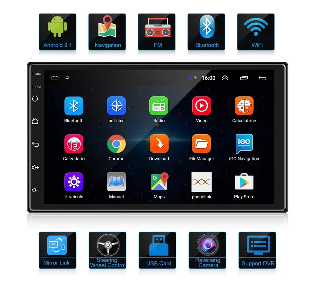 Японська Android 2-din магнітола в авто з GPS, WI-Fi, Bluetooth - фото 4