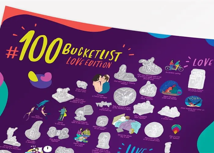 Скретч постер 1DEA.me #100 Bucketlist Для Влюбленных LOVE edition (англ.) (13018) - фото 4