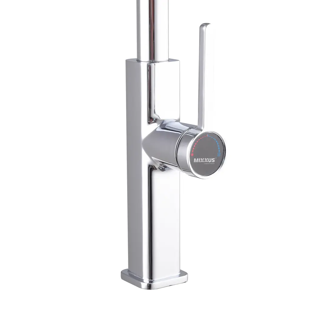 Смеситель для кухни с выдвижным изливом Mixxus Premium Hammer 014 MI6953 Хром - фото 5