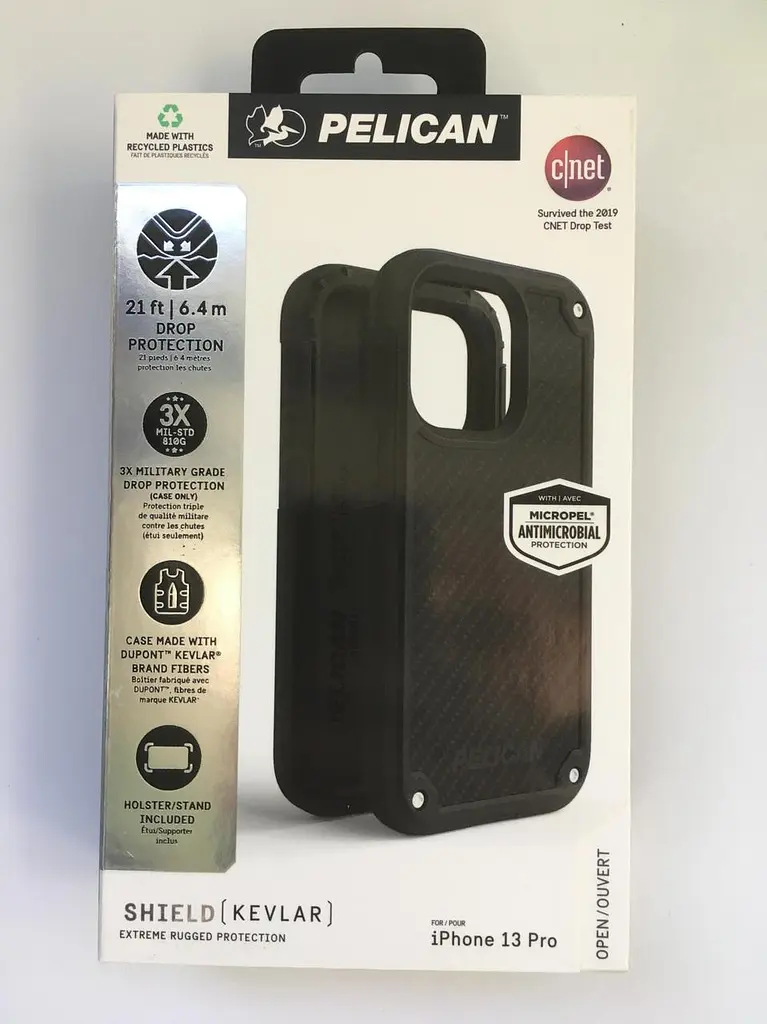 Протиударний чохол з кліпсою для iPhone 13 Pro Pelican Shield Kevlar Black аналог OtterBox Defender - фото 2