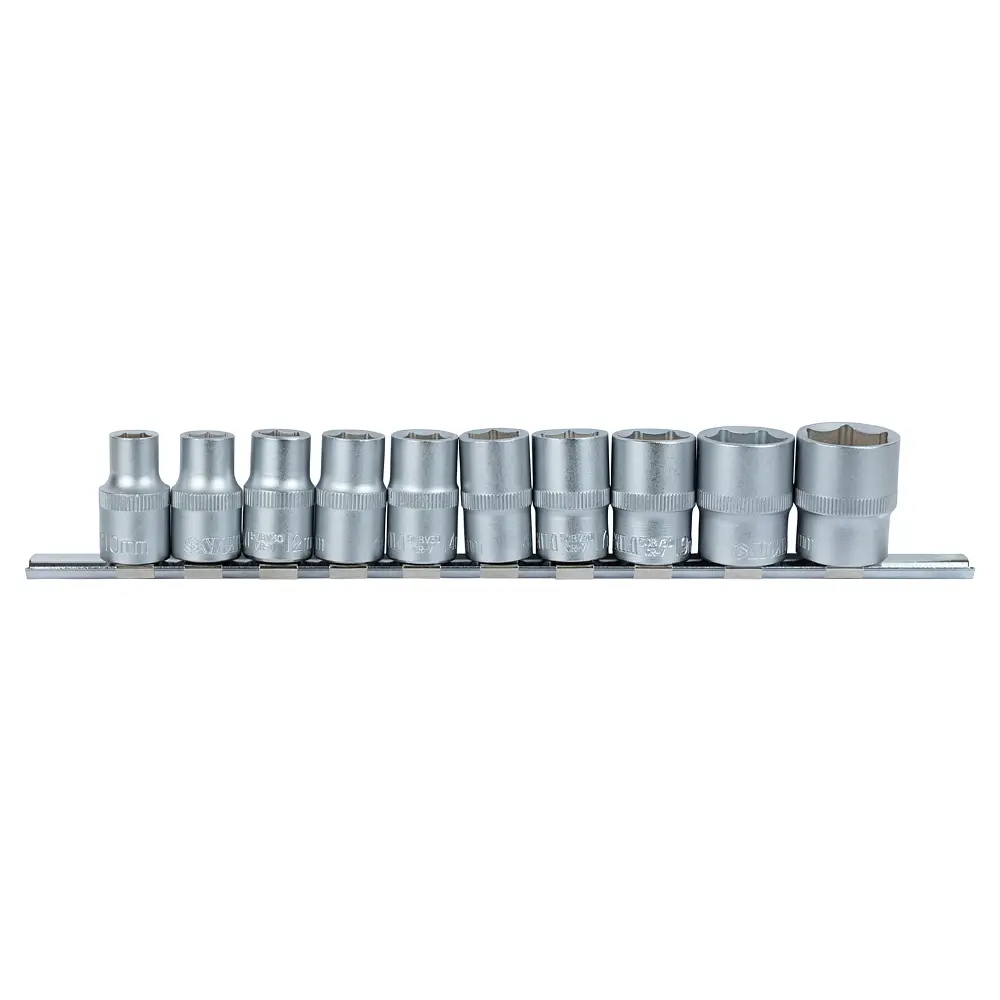 Набір насадок Sigma шестигранних 1/2" на планці 10 шт CrV (6003681)