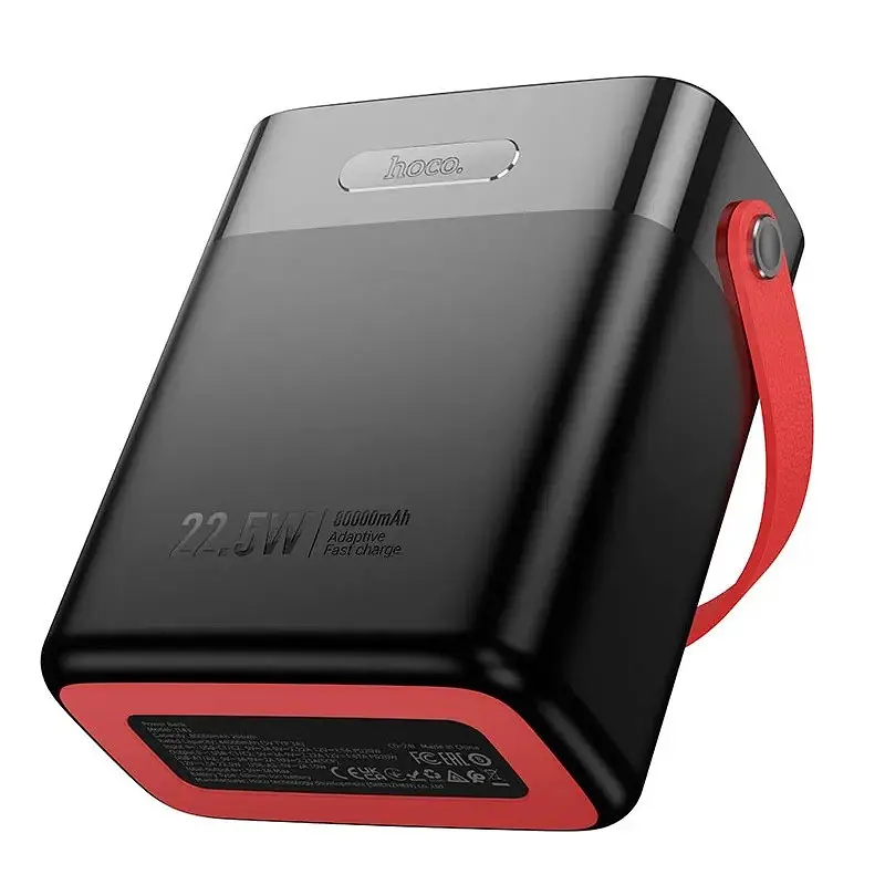 Павербанк з ліхтарем Hoco Title J143 80000 mAh 22W PD QC чорний - фото 5