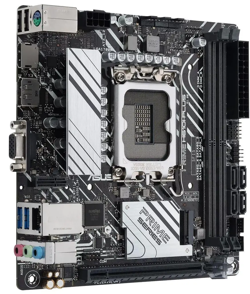 Материнська плата ASUS PRIME H610I-PLUS-CSM (PRIME H610I-PLUS-CSM) (Socket 1700, Intel H610, Mini-ITX) - фото 2