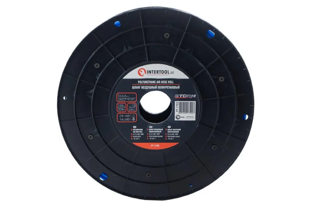 Шланг високого тиску поліуретановий прямий Intertool PT-1752 2.5 x 4 мм x 100 м Storm - фото 3