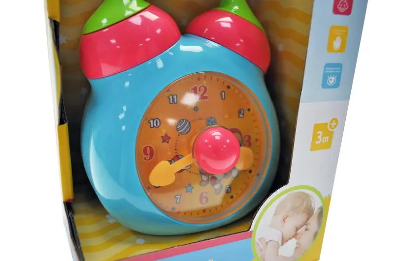 Розвиваюча брязкальце 2-в-1 Годинники Baby clock Mei Le Bao TG8413 в коробці р.16x9, 5x12 см - фото 2