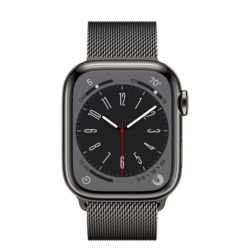 Смарт-годинник Apple Watch Series 8 GPS + Cellular 45mm Graphite Stainless Steel with Graphite Milanese Loop [MNKW3/MNKX3] [77388] - фото 2