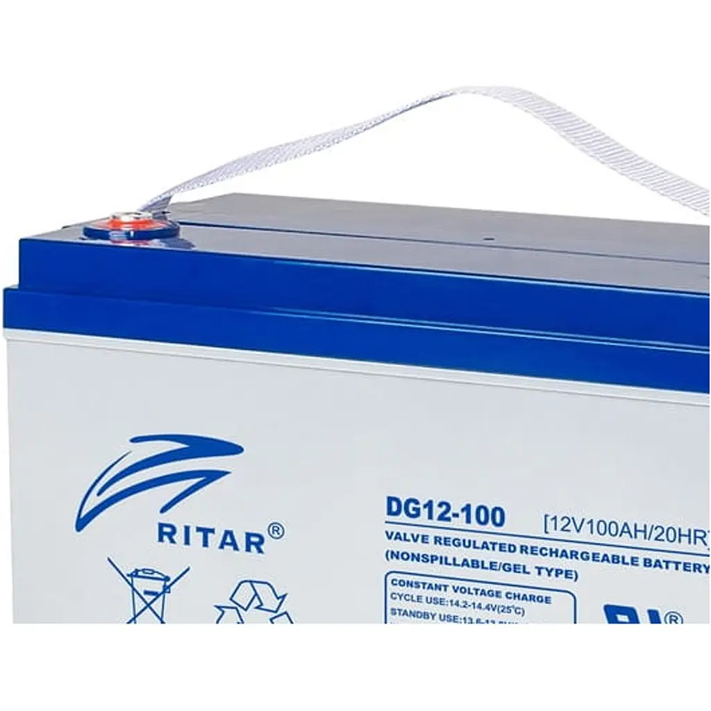 Аккумулятор Ritar GEL 12V/100Ah/1200Wh [DG12-100] [125676] - фото 2