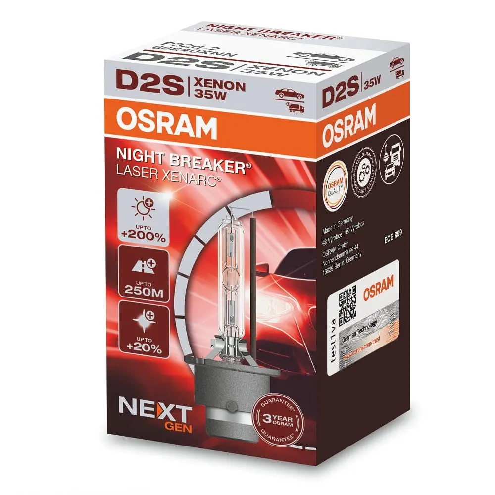 Ксеноновая лампа OSRAM 66240XNN Night Breaker Laser +200% D2S 85V 35W P32d-2 XENARC - фото 2