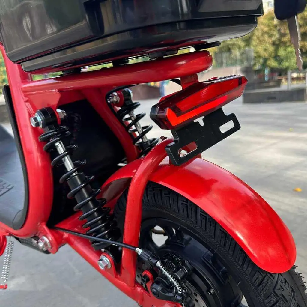 Електросамокат із сидінням 14 дюймів GIANT ZEN U12 MAX (800W, 48V, 15Ah) з кофром-багажником Червоний - фото 8