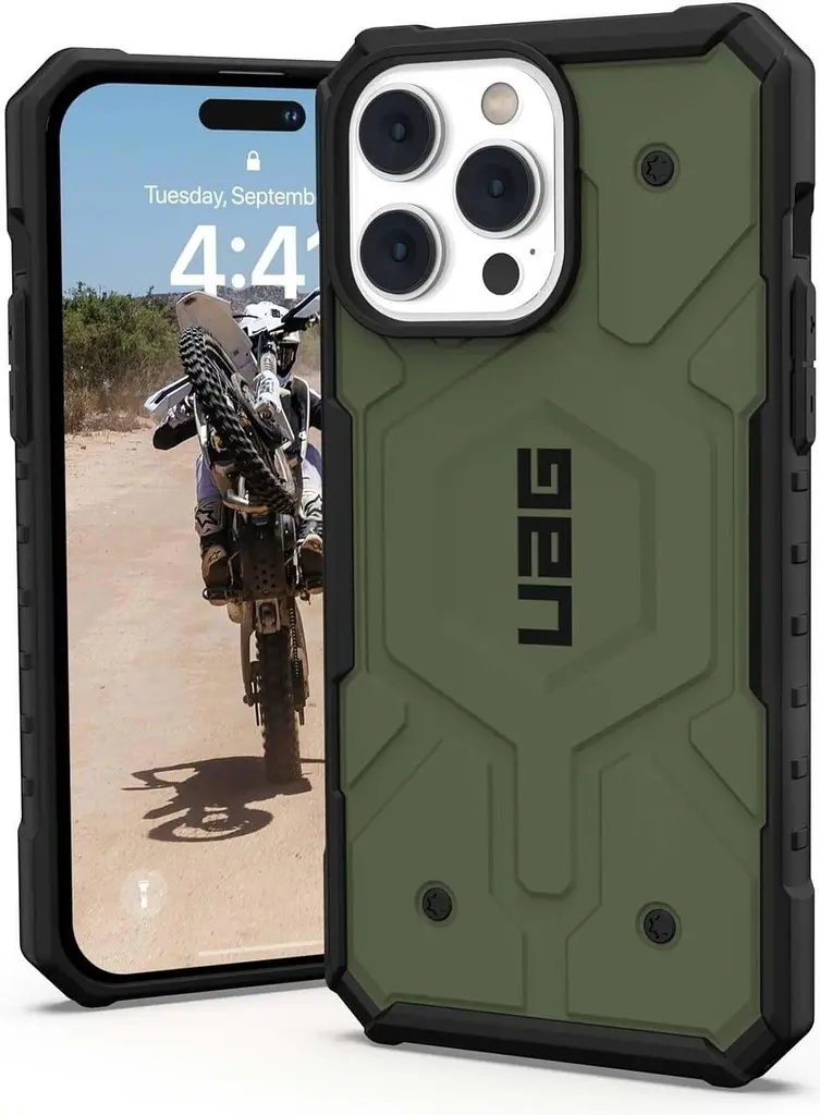 Чохол протиударний UAG Pathfinder MagSafe (Original) 114055117272 для iPhone 14 Pro Max (6.7") Olive - фото 9