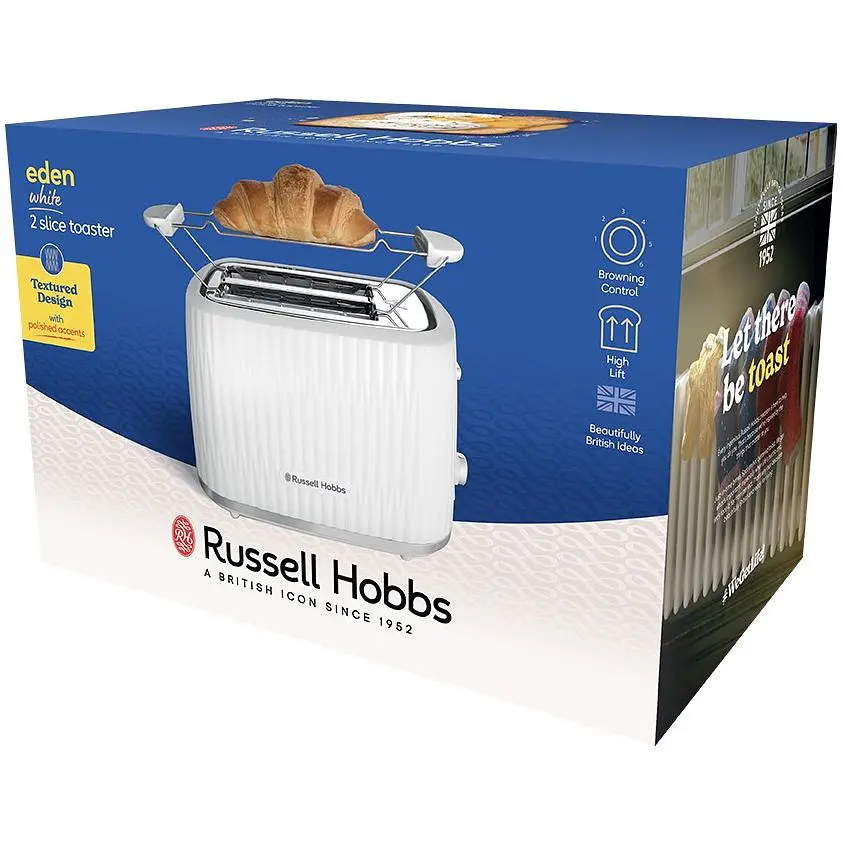 Тостер Russell Hobbs Eden 800 Вт білий (27370-56) - фото 2
