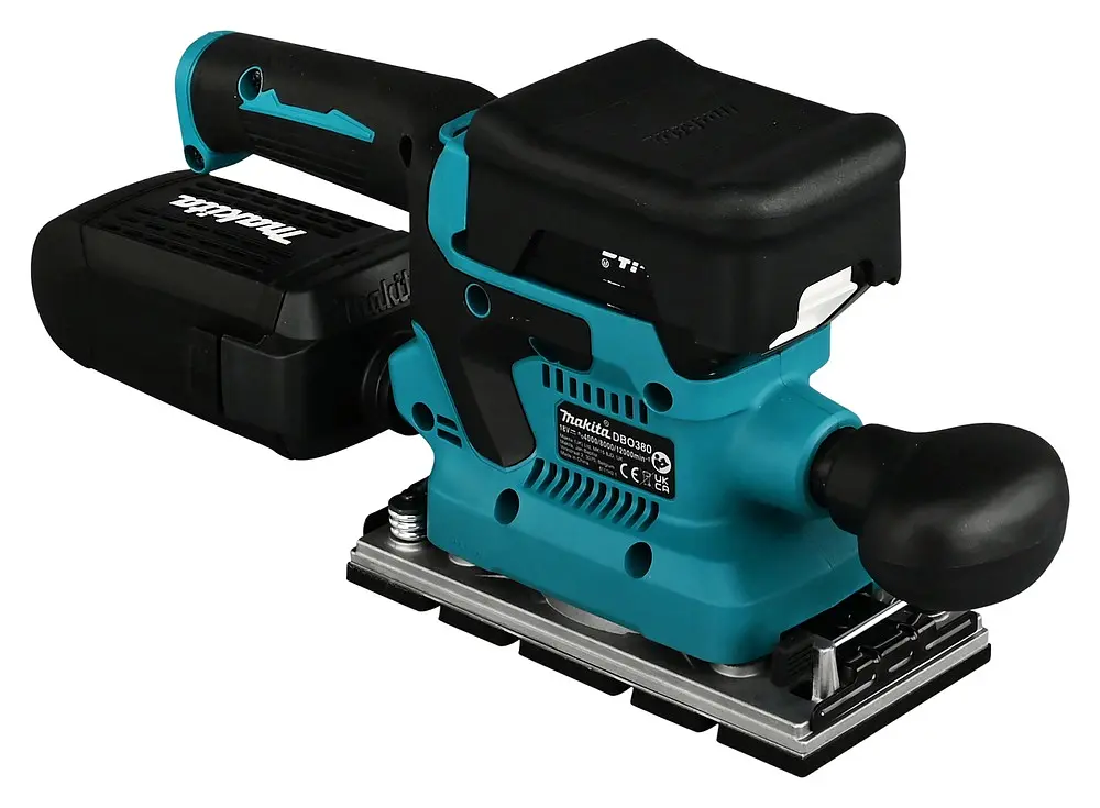 Шліфмашина вібраційна акумуляторна Makita DBO380Z (93x228 мм, 4000-12000 хв-1, BL, LXT, без акумуляторів та зарядного пристрою) - фото 4
