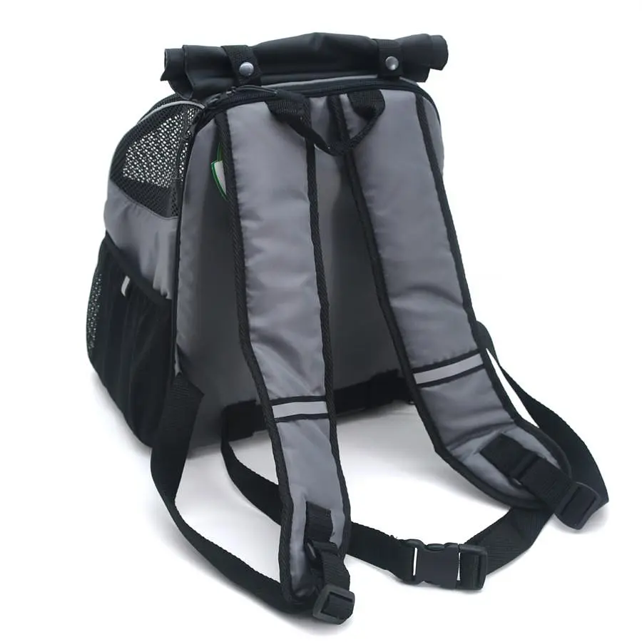 Рюкзак для переноски кошек и собак Zoo-hunt Турист №0 16 х 26 х 30 см серый - фото 4