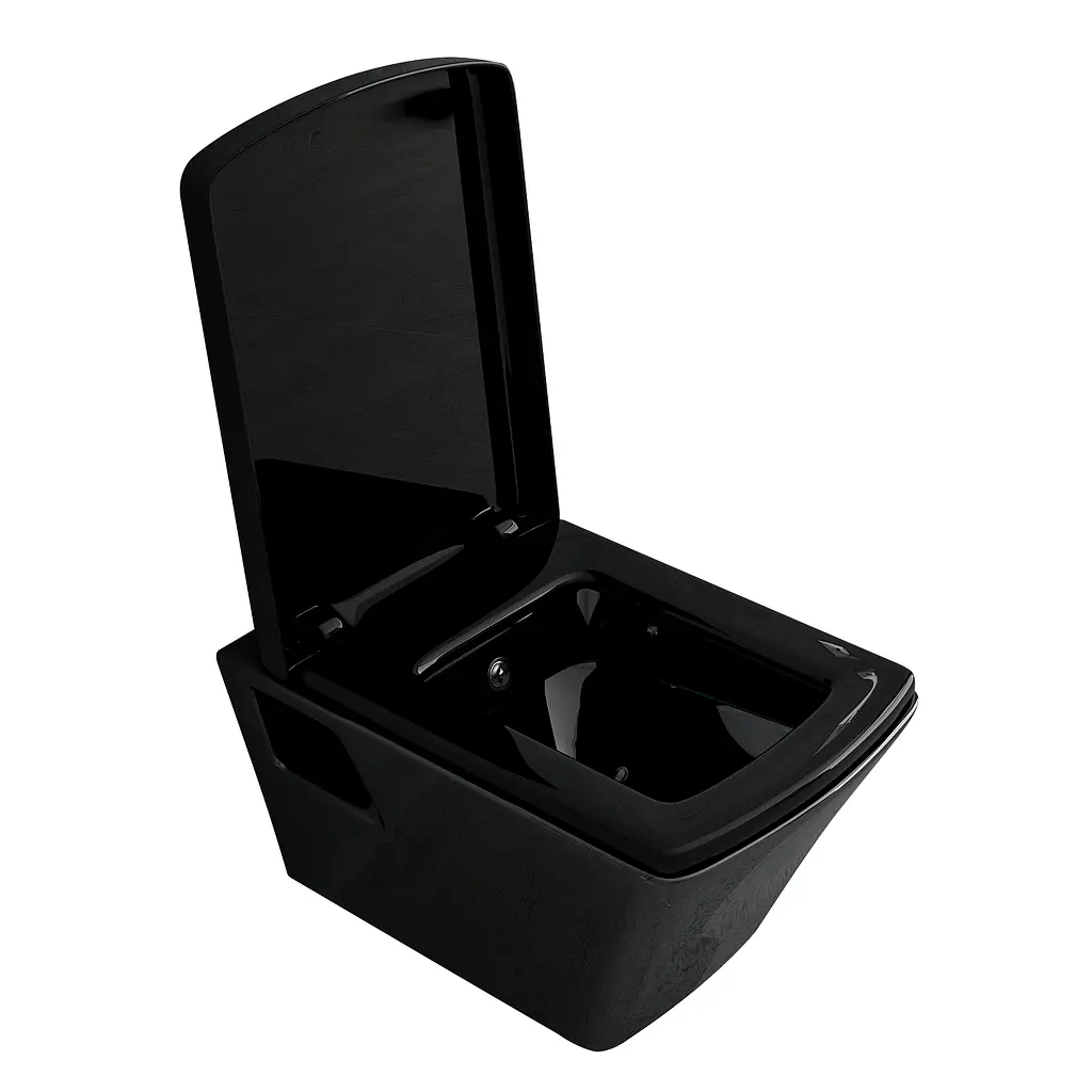 Унитаз подвесной Volle Teo с сидением Soft Close 13-88-422black, Черный - фото 3