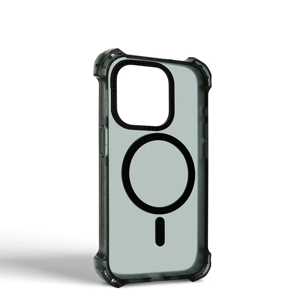 Чехол-накладка для Apple iPhone 15 Pro, Bounce, черный, матовый, противоударный защитный чехол из TPU с магнитом для беспроводной зарядки, защита всего корпуса, бортик вокруг дисплея, амортизирующие вставки, ArmorStandart (ARM74918) - фото 2