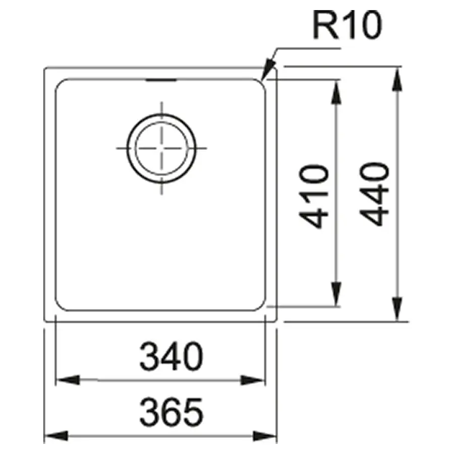 Кухонная мойка Franke Sirius SID 110-34 (144.0649.548) из тектонайта - монтаж под столешницу - Чёрная - фото 2