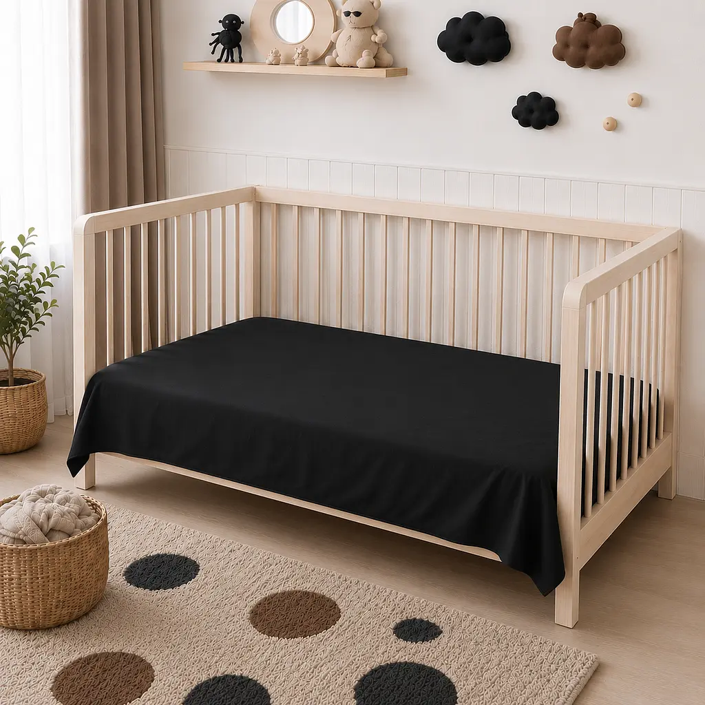 Дитяча постільна білизна MIRSON BABY фланель Black/Brown 110х160см (2200012799611) - фото 8