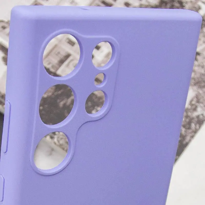 Чехол Silicone Cover Lakshmi Full Camera (AAA) with Logo для Samsung Galaxy S25 Ultra Сиреневый / Dasheen - фото 6