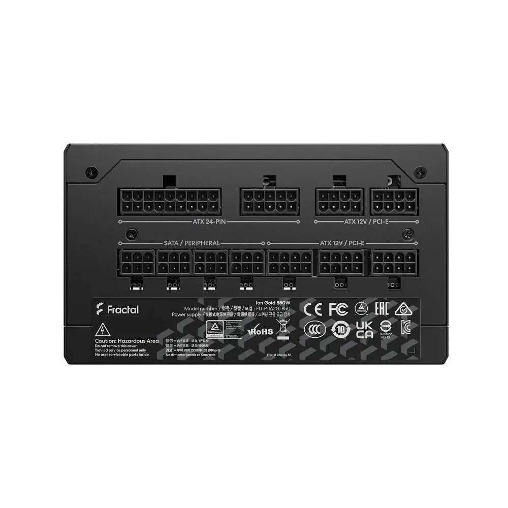 Блок живлення Fractal Design Ion 3 Gold 850W ATX 3.1 80+ Gold Black (FD-P-IA3G-850-EU) - фото 6