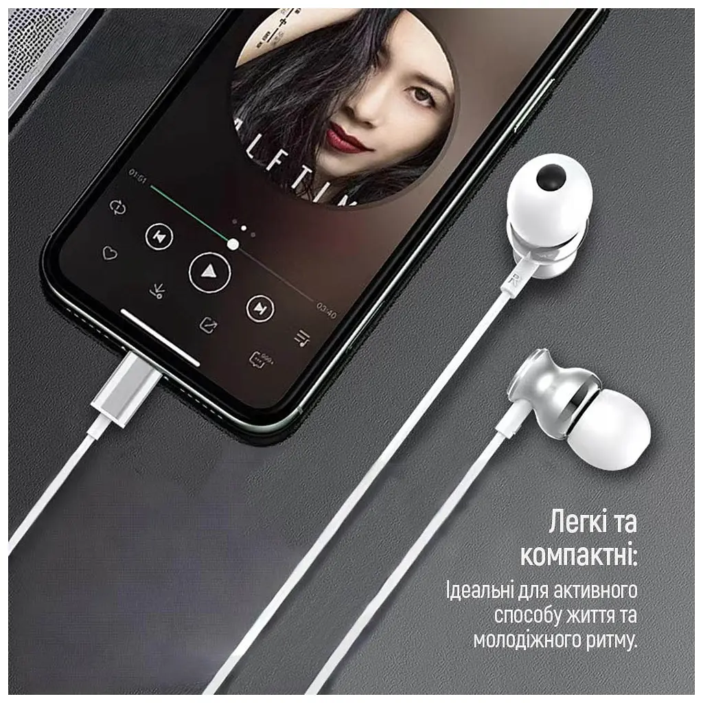 Навушники ColorWay 3.5 mm Wired Earphone UrbanBeat White (CW-WD03WT) - фото 7