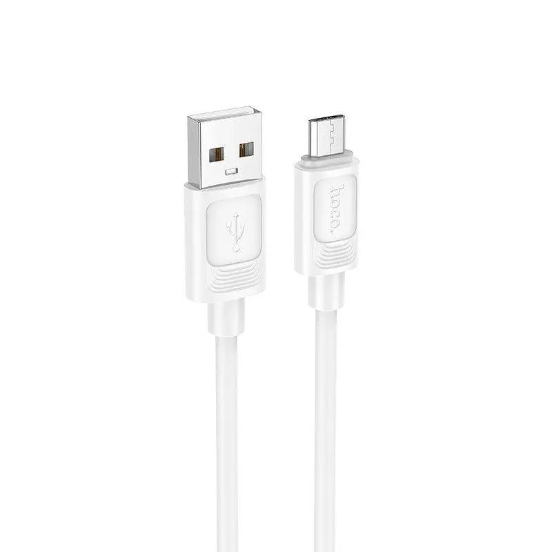 Кабель HOCO X122 Benefit silicone charging data cable Micro білий