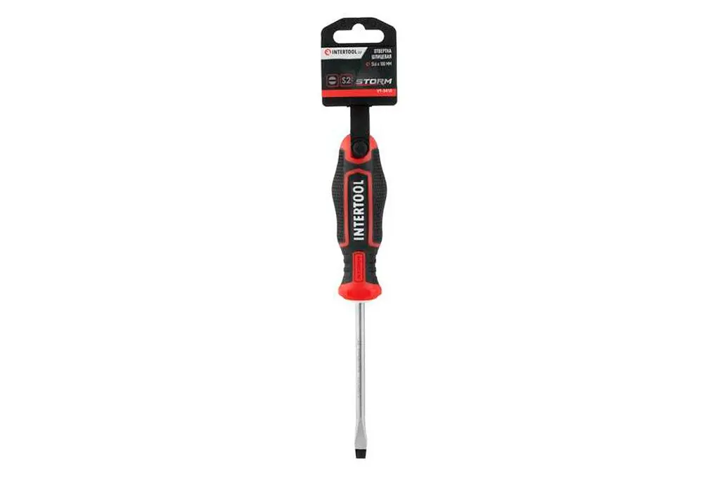 Отвертка плоская шлицевая Intertool SL6 x 100 мм Storm VT-3410 - фото 5