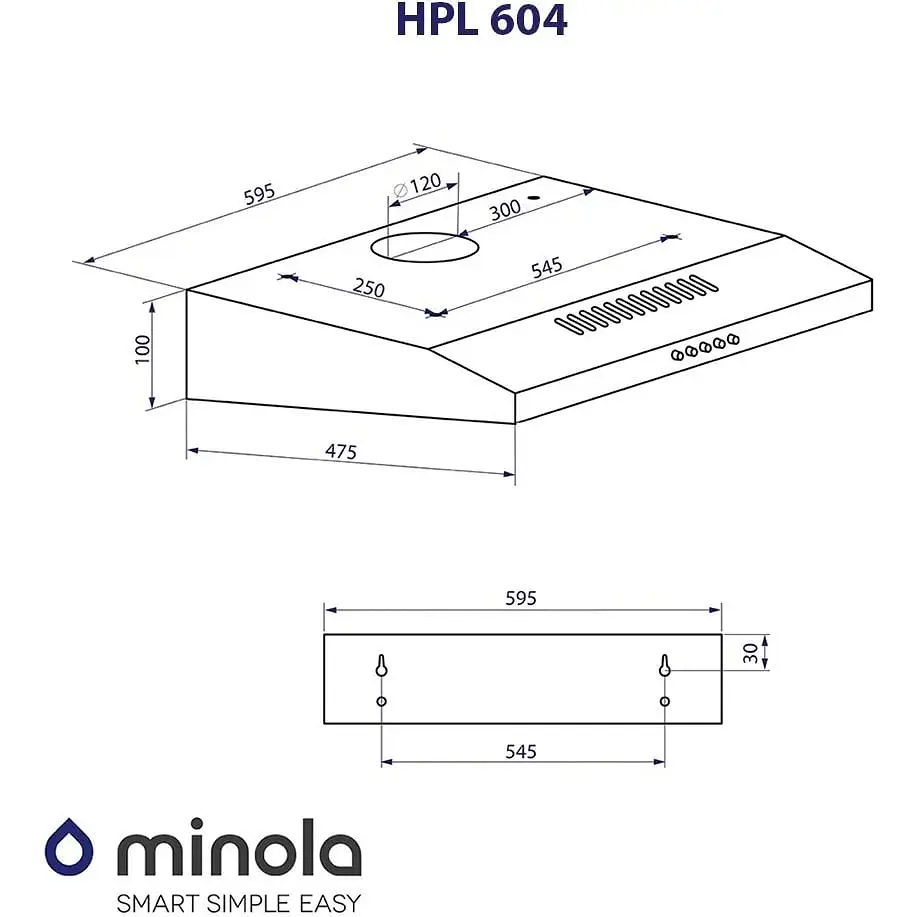Витяжка пласка Minola HPL 604 I - фото 8