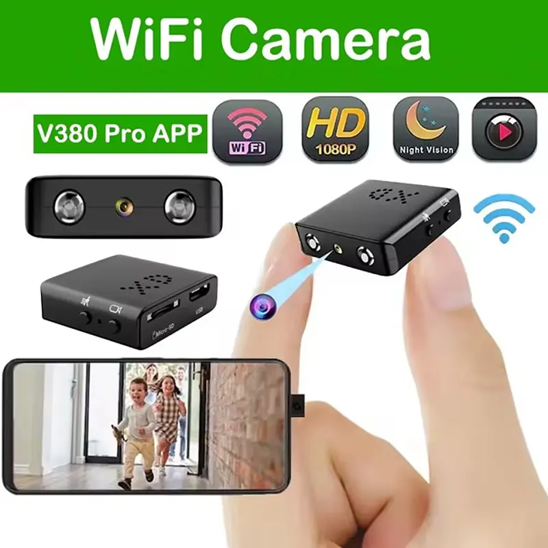 Мини камера wifi Nectronix XD WIFI, запись видео 640х480P, SD до 128 Гб, приложение V380PRO (101014) - фото 5