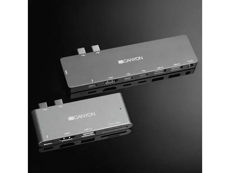 Док-станція для ноутбука Canyon Docking Station with 8 port, 1*Type C PD100W+2*Type-C (CNS-TDS08DG) - фото 7
