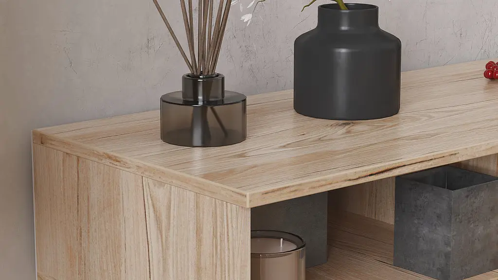 Тумба под телевизор Кентукки Ferrum-decor 45x139x38 Черный металл ДСП Дуб Сан-Марино 16 мм (FRD-106732) - фото 2