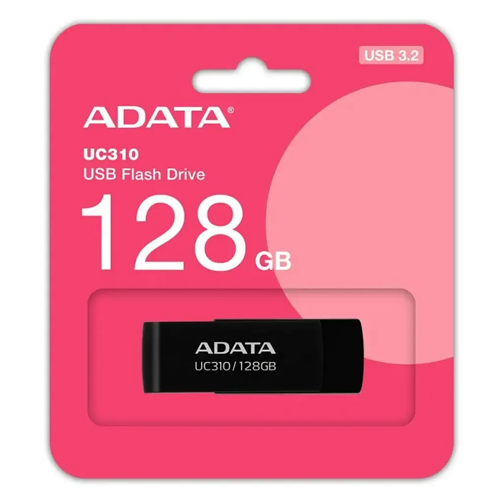 Флеш-накопичувач Adata Flash 128Gb USB 3.2 UC310 Black (UC310-128G-RBK) - фото 3