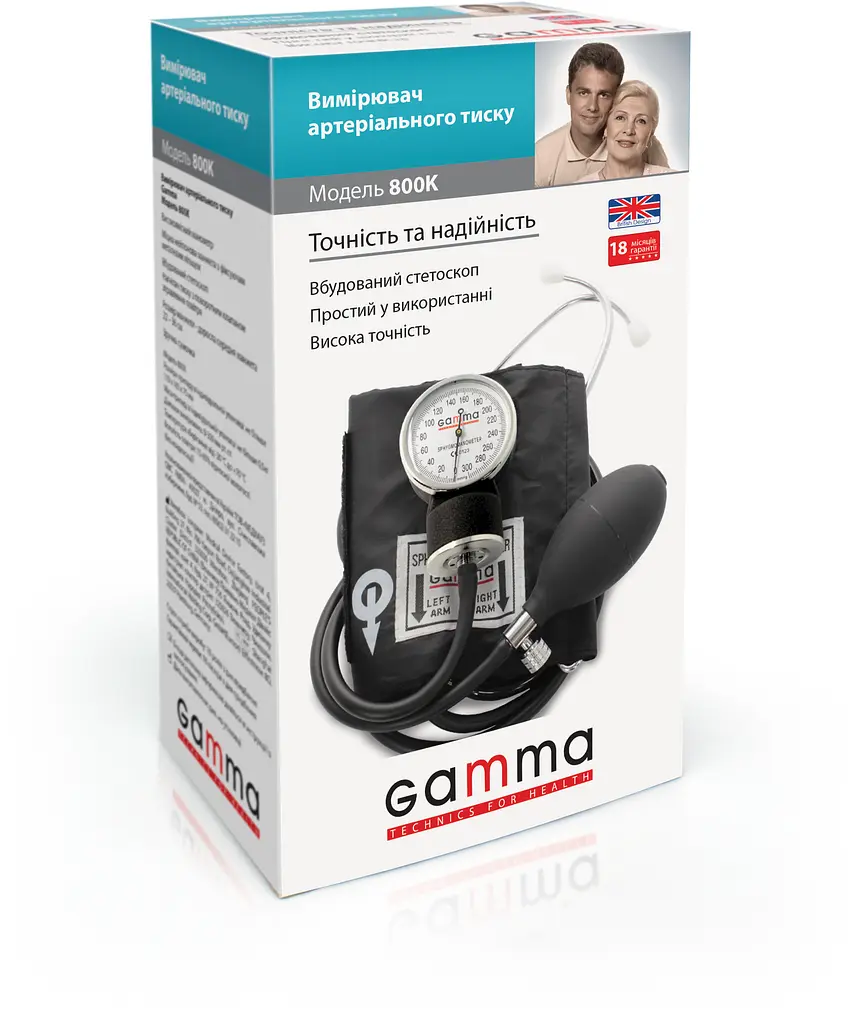 Тонометр механічний із вбудованим стетоскопом Gamma 800К - фото 3