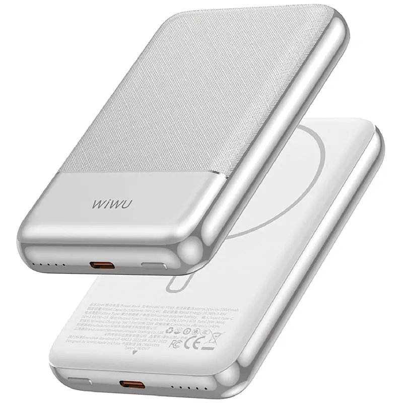Портативне ЗП Power Bank P089 Seraph PD20W із БЗП 10000 mAh Silver Wiwu teh0029384 - фото 3